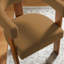 Chaise de salle à manger cylindrique en chenille de style milieu du siècle avec structure en noyer (lot de 2)-353656096-450624625