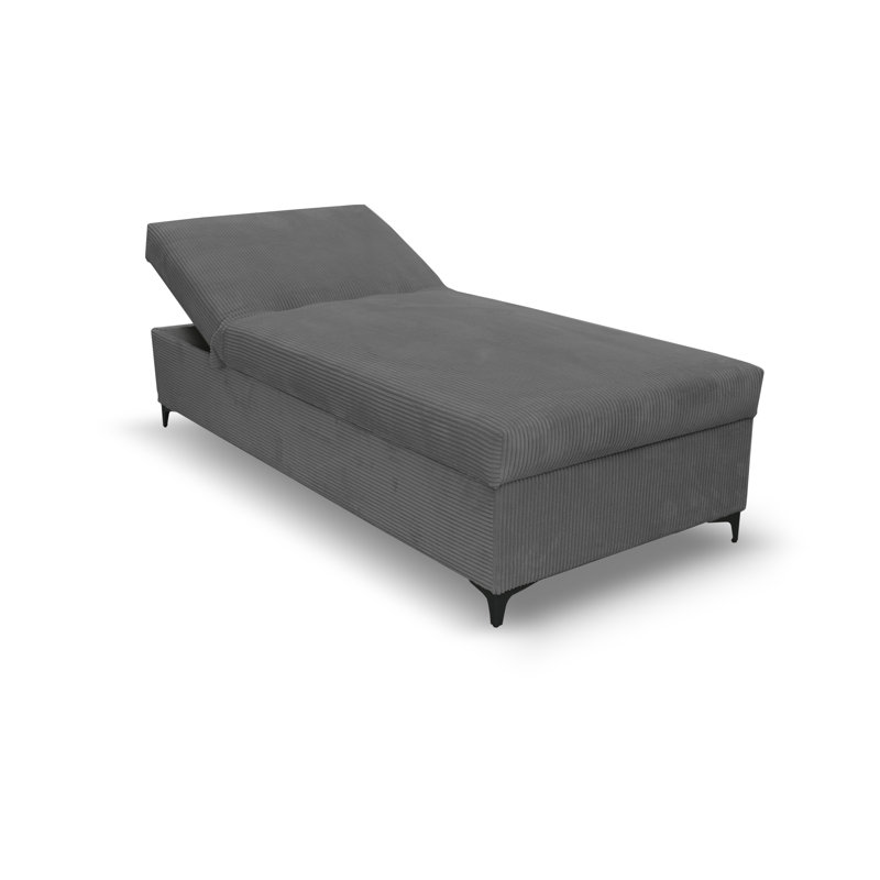Obla Upholstered Chaise Lounge, Grey/Brown/Blue
