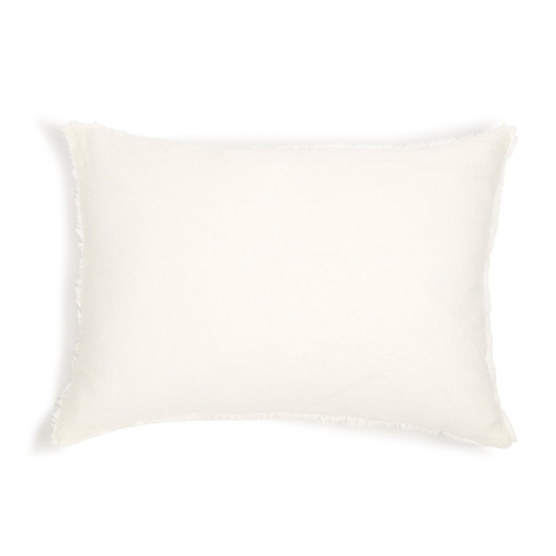 Hunter Linen Lumbar Pillow Cover & Insert, Cream