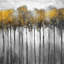 Abstract Yellow Forest - Toile encadrée pour la décoration intérieure-1551949796