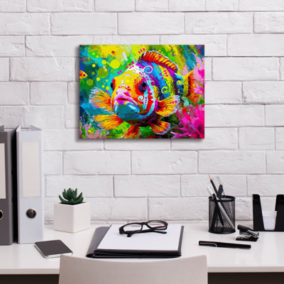 «The Bubble Clown Fish» par Dean Russo, art mural sur toile