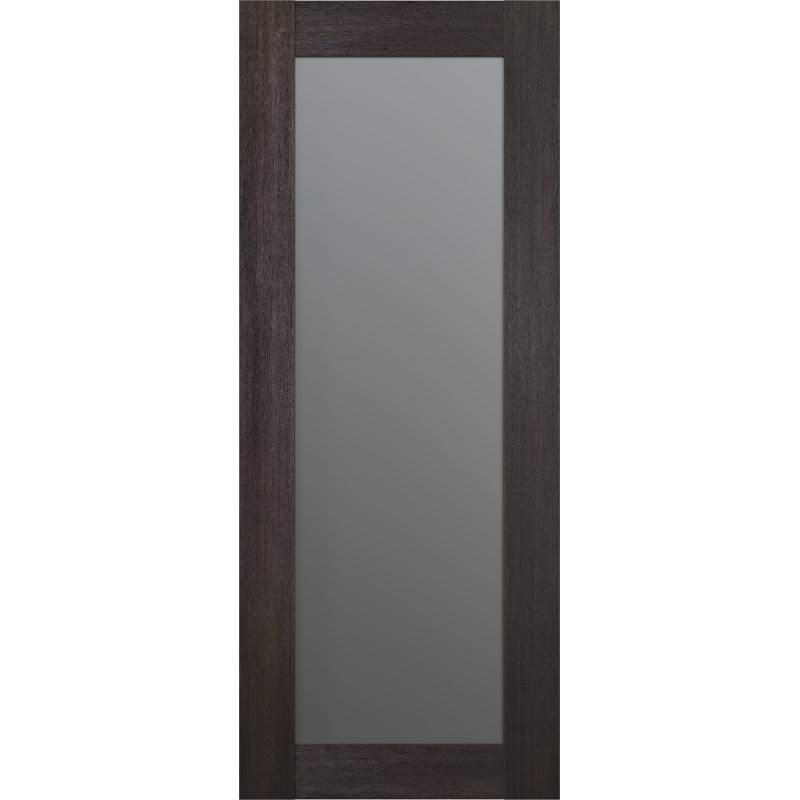Dalle de porte en bois manufacturé et en verre massif Avon 207, Chêne Veralinga, 23,875 po x 83,23 po