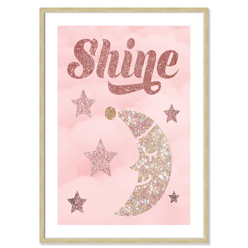 Paillettes, H 35,5 po x l 25,5 po x P 1,19 po, Cadre boîte champagne clair