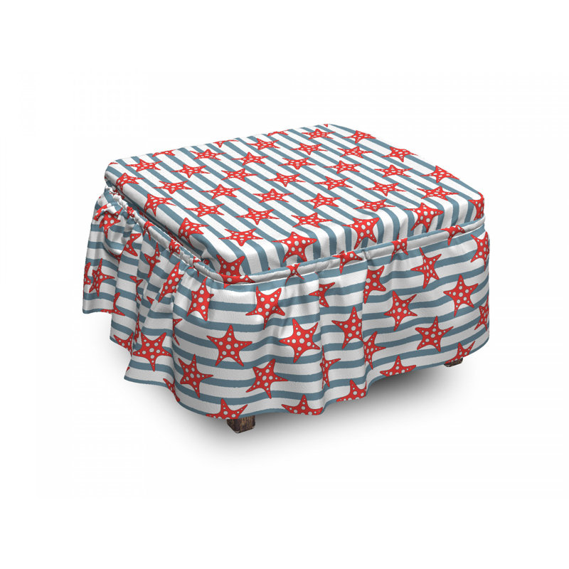 Box Cushion Ottoman Slipcover