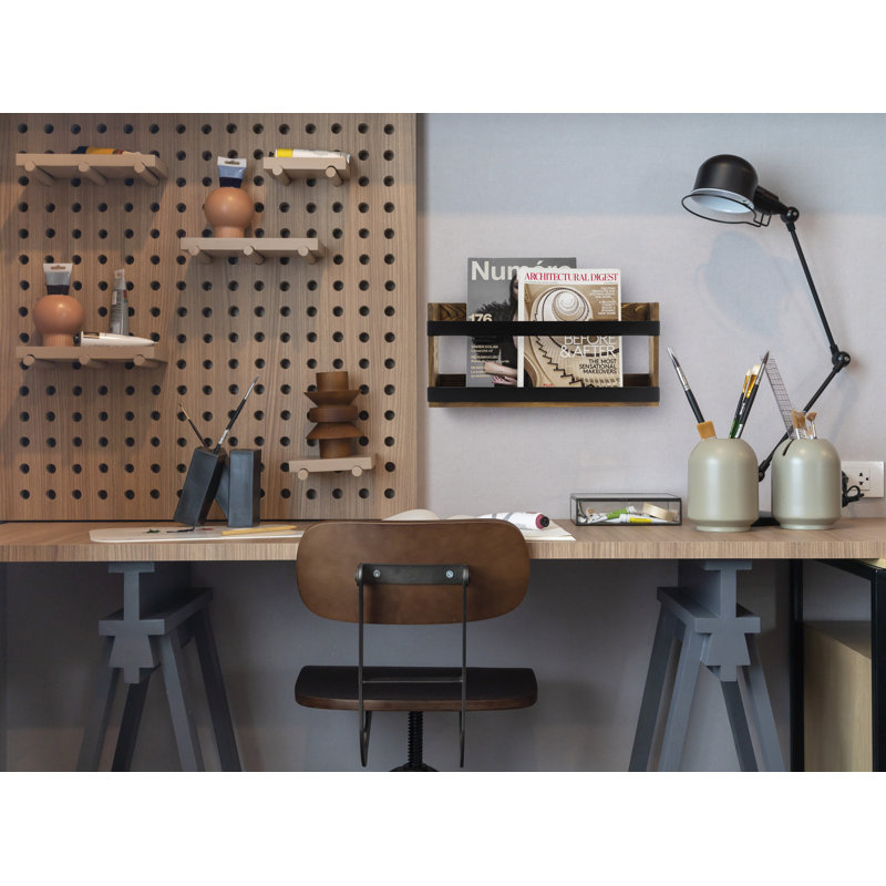 Doublewide Wall Mounted Magazine Rack