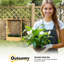 Outsunny Garden Planter with Trellis, Natural-1897594208