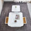 Ensemble de tables basses carrées en bois aggloméré 2 pièces pour salon, chambre à coucher