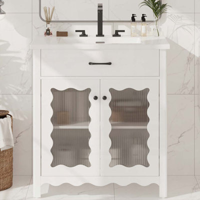Meuble-lavabo 31 po avec verre trempé