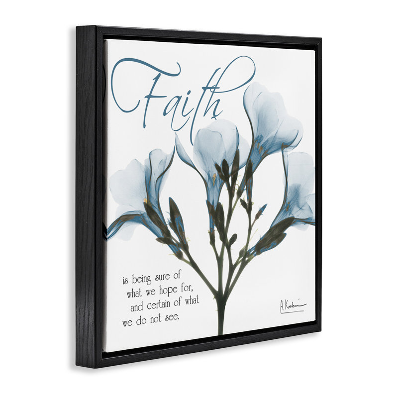 Art mural encadré "Faith", Cadre flottant noir de jais, H 25 po x l 25 po