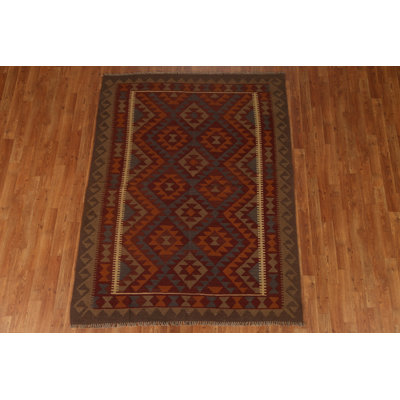 Tapis oriental en laine Tribal Kilim 5 x 7
