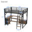 Lit mezzanine double avec bureau intégré, éclairage et solutions de rangement pour les chambres de jeunes modernes-991792745