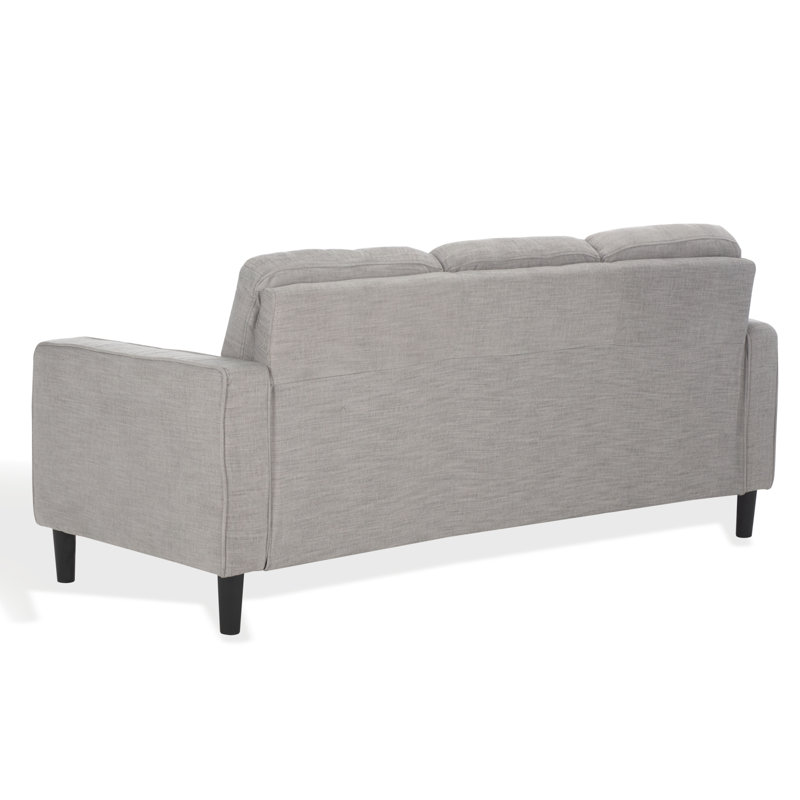 Canapé à accoudoirs carrés de 77 po, Gris clair