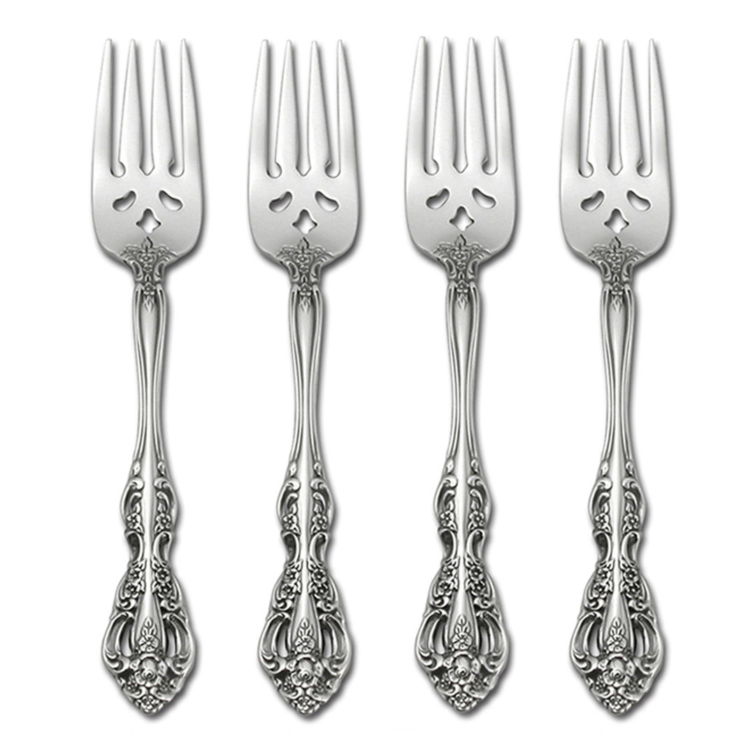 Oneida Michelangelo Fine Flatware Salad Fork, 18/10 Stainless Steel, Dishwasher Safe (Set of 4) Oneida