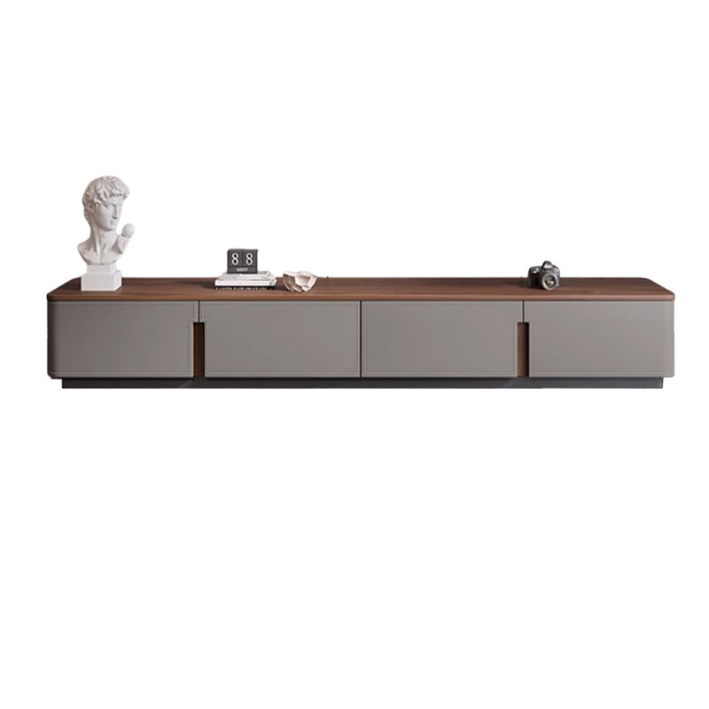 Meuble télé en bois de qualité supérieure, Brun / gris, 94.48"