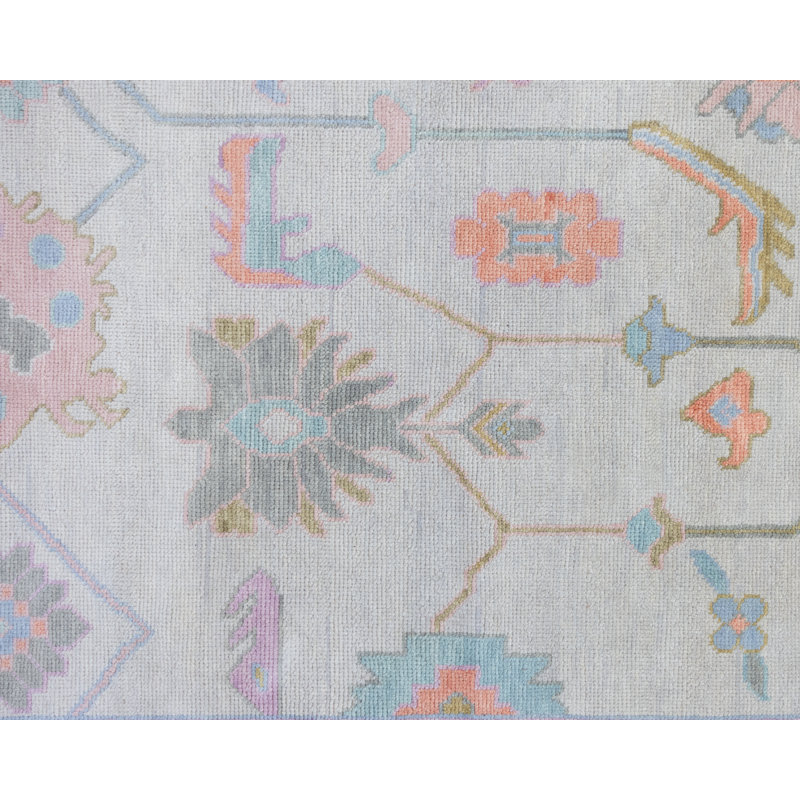 Anabel Hand Knotted Wool Oriental Area Rug, Rectangle 10' x 14'