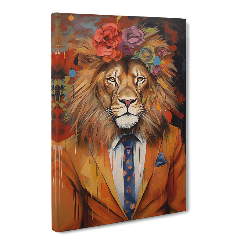 Lion Dadaism - Print, 50cm H x 35cm W x 3cm D