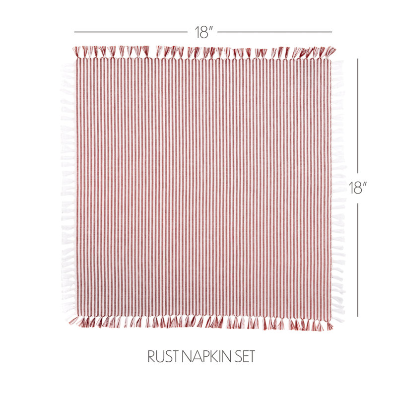 Serviette de table en coton 18 po Ashton, Rouille