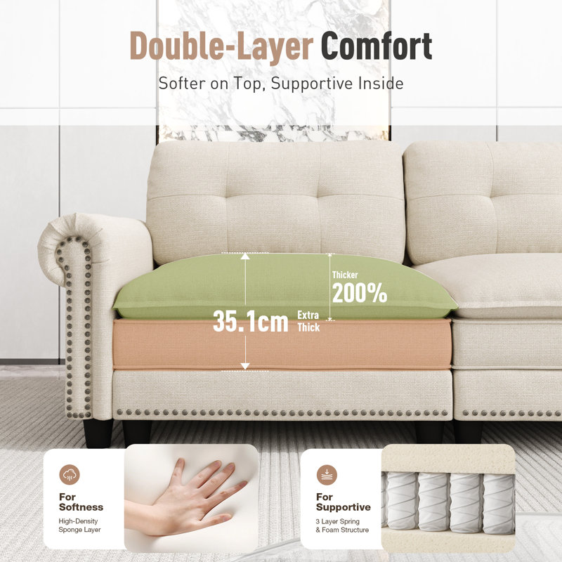 Sectional, Beige