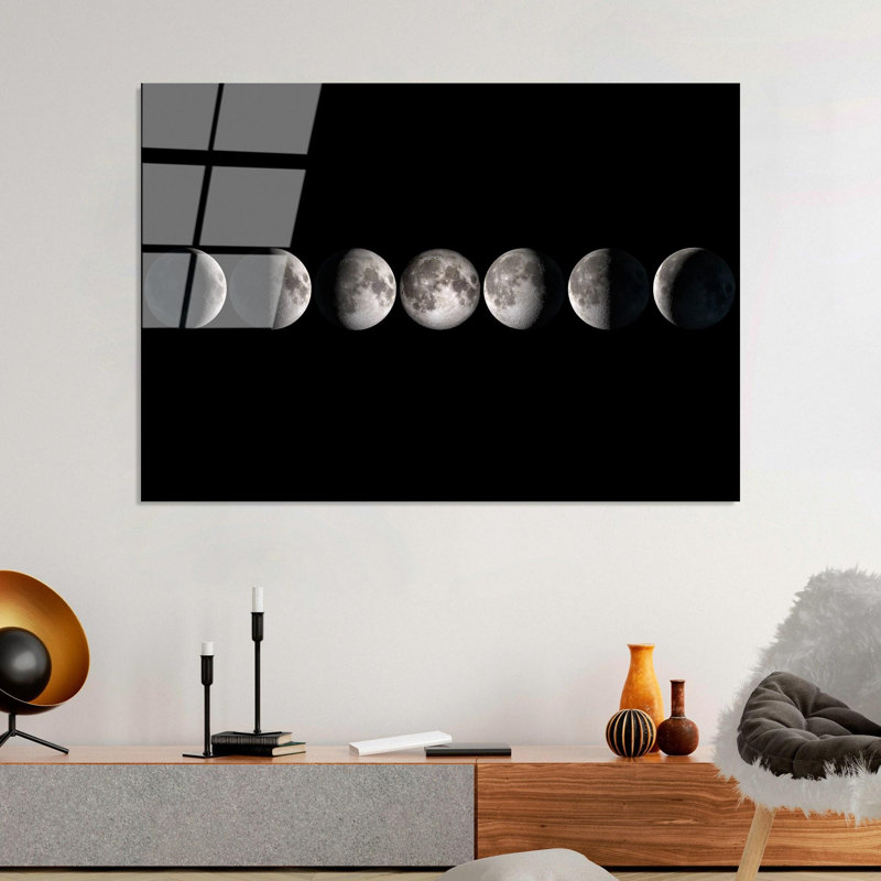 Superbe peinture murale en verre trempé 27,6 po x 39,4 po | 100% verre trempé, épaisseur: 0,16 pouce | Décoration élégante pour le salon ou le bureau, durable et facile à nettoyer, idée de cadeau parfaite