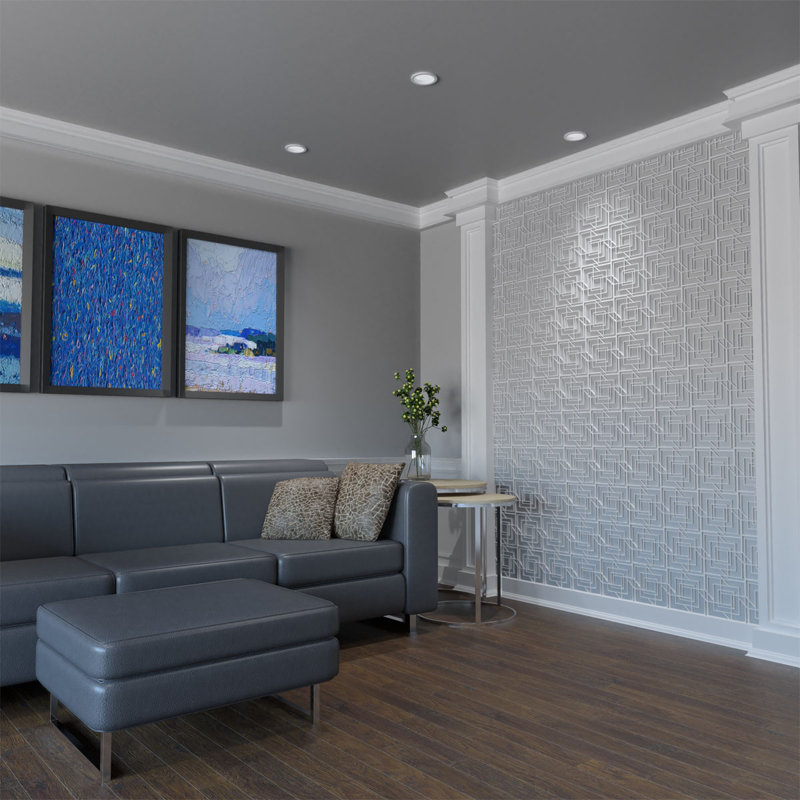 Panneau mural Norwood, H 7,375 po x l 7,375 po x P 0,375 po