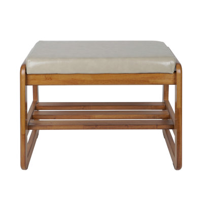 Banc de rangement en similicuir