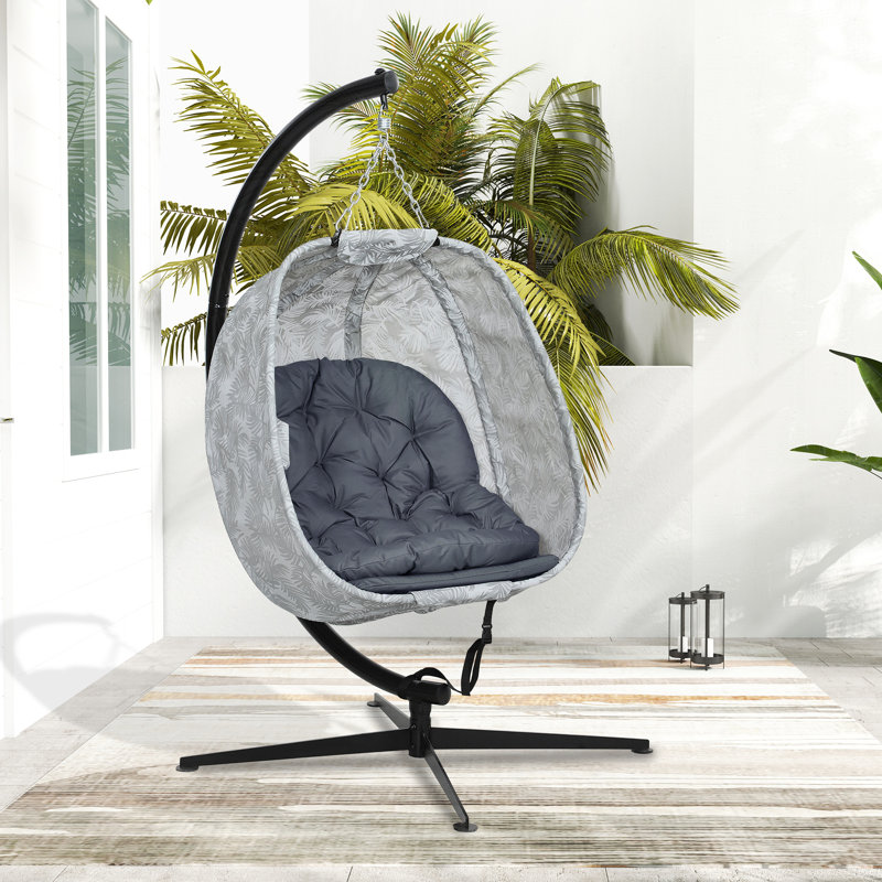 Egg Chair with Stand, Grey