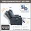 Fauteuil inclinable robuste en polyester avec massage vibratoire à 8 points, chauffage lombaire, ports USB et Type-C et porte-gobelets en acier inoxydable-1454986494