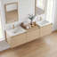 Meuble-lavabo flottant simple 48 po avec lavabo en céramique et conception sans poignée-132960819-132960821