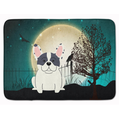 Tapis de bain en forme de bouledogue français Halloween