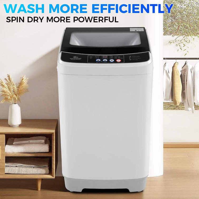 DreamDwell Home 2.4 Cu. ft. Automatic Portable Washer Machine w/ Drain Pump 10 Programs 8 Water Levels Selections US01+AMB005573_2#ROO
