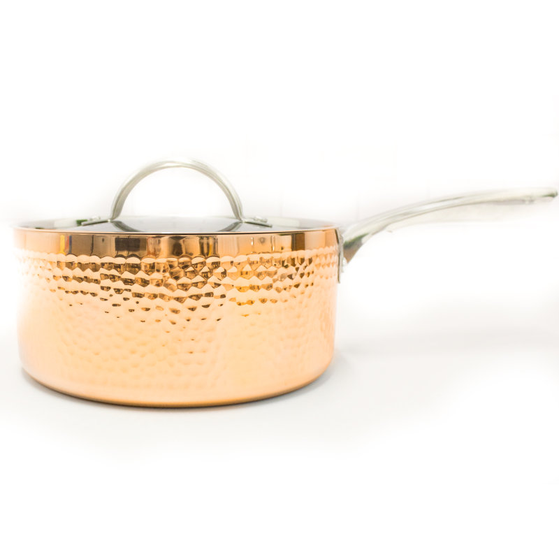 Casserole en acier inoxydable avec couvercle BergHOFF, Cuivre, 2 pintes