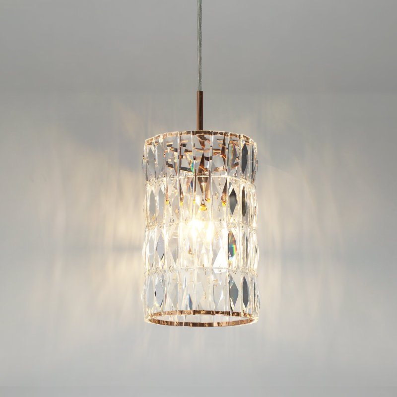 Luminaire suspendu cylindrique à 1 lumière Baconton