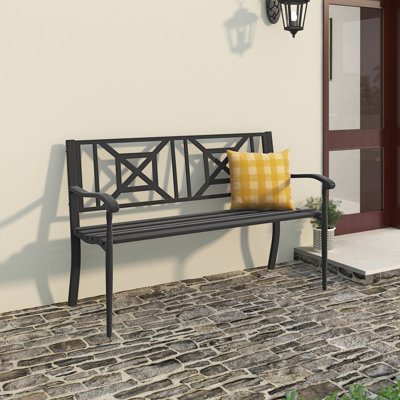 Banc de jardin en acier Huerres