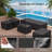 Azoriah 7-Person Wicker Outdoor Seating Group with Fire Pit Table-107073679-97365783
