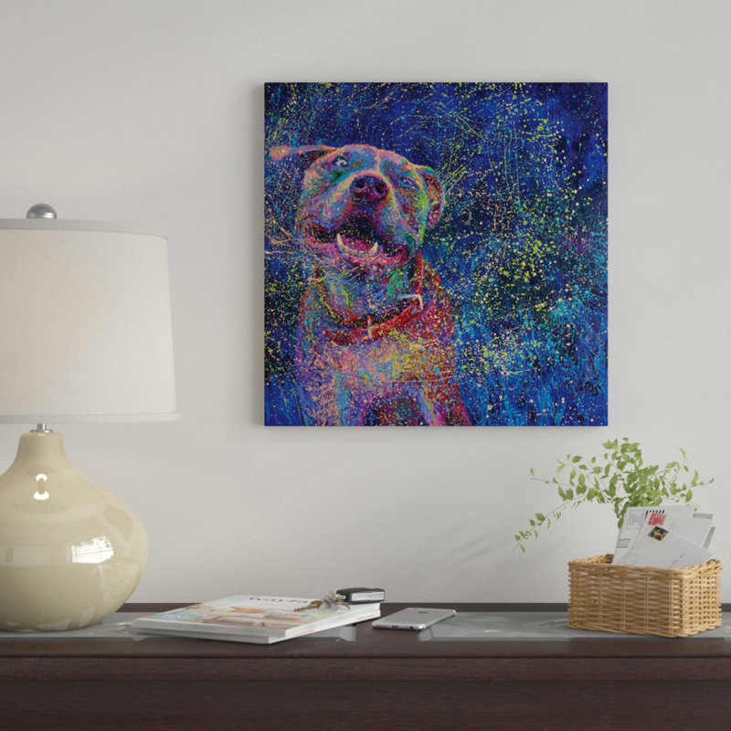 «Blue Chakra» par Iris Scott, impression sur toile tendue, H 12 po x l 12 po x P 0,75 po, Pas de tapis, Toile tendue