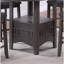 Table de salle à manger en bois massif avec quatre sièges et rangement, comme base, base ouverte, 42 po