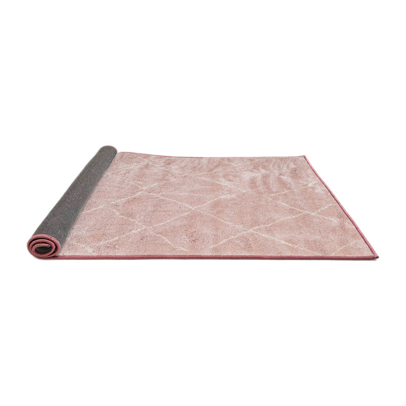 Tapis géométrique rose, Carré 3 pi