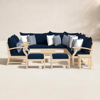 Paulet 8-Person Acacia Patio Seating Group