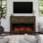 Wide Modern Farmhouse Mantel with Electric Fireplace-1927986293