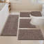 Ensemble de tapis de bain en microfibre 5 pièces avec envers antidérapant-1583488308