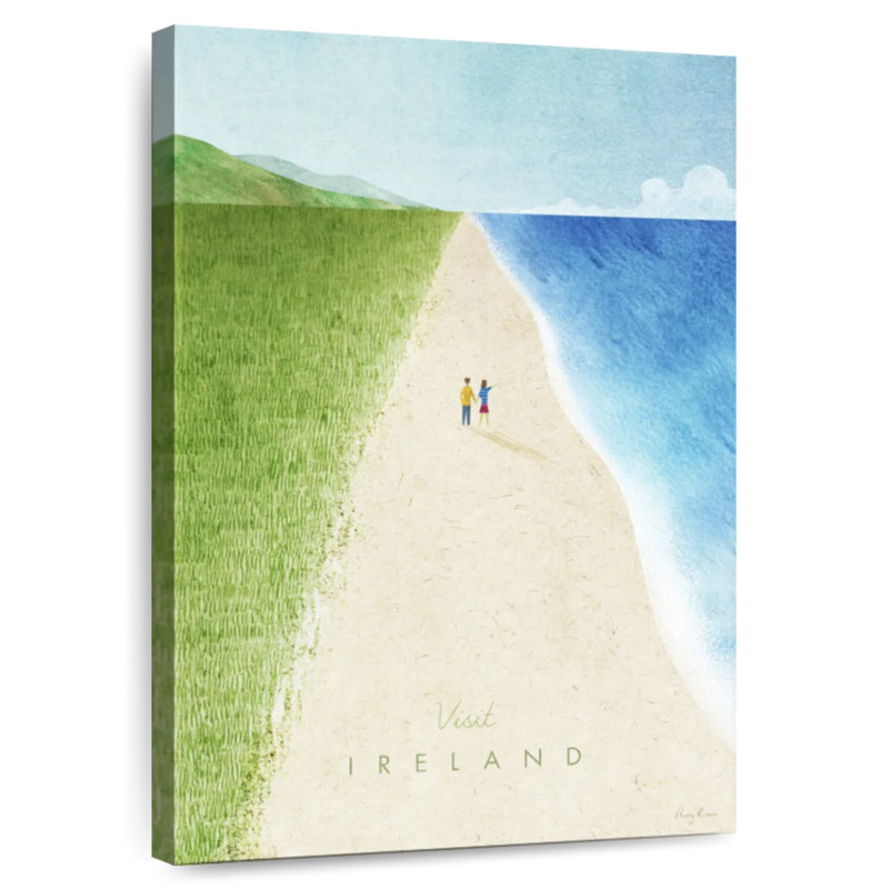 Affiche de voyage rétro Nicci Ireland, H 24 po x l 16 po