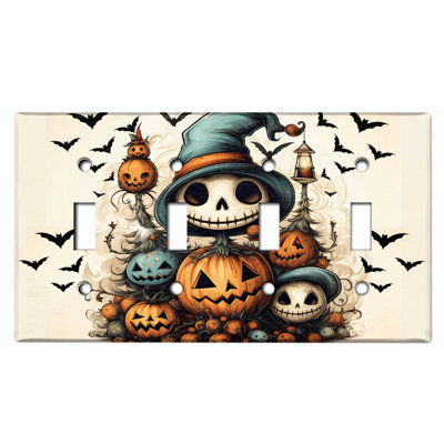 Halloween 4 - Gang Toggle Light Switch Standard Wall Plate