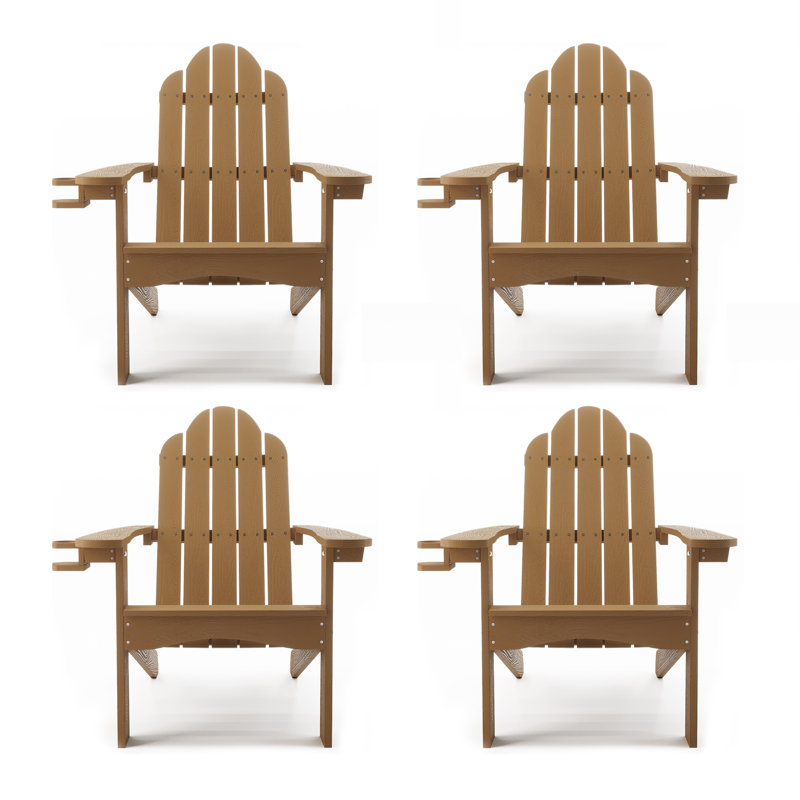 Bickford 30'' W Plastic Adirondack Chair, Yellow