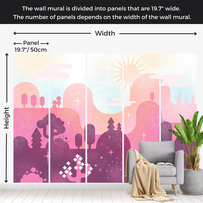 Abstract Wallpaper Wall Mural - Candy Land, 27" L x 39" W