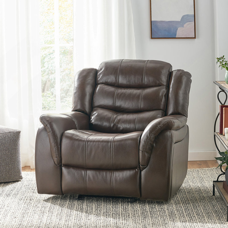 Fauteuil inclinable Texian, Similicuir brun