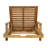 Metairie Outdoor Acacia Wood Chaise Lounge with 3-Position Adjustable Backrest