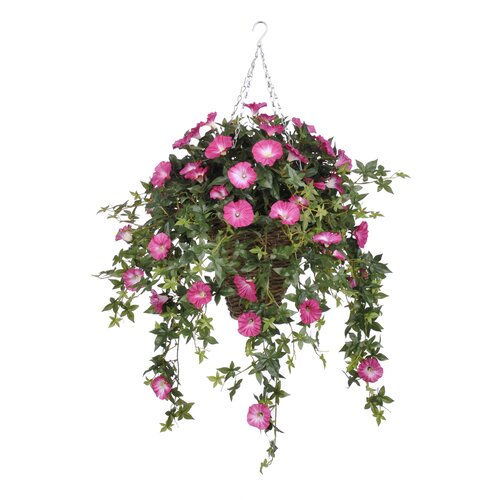 August Grove® 33'' Faux Flowering Plant in Basket & Reviews | Wayfair