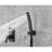 Matte Black Ceiling Shower Head With Robust Construction 16" Mount - Black, Modern Style-117092696
