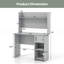 Home Office Desk With Raised Display Shelf And 2 Open Shelves