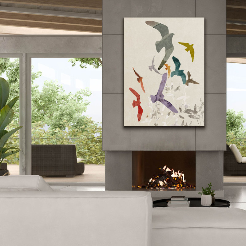 Toile épique Graffiti «Flocking 1» par Victoria Barnes, 40 po x 54 po